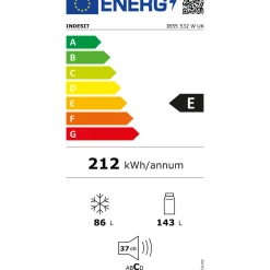 New INDESIT Freestanding 55cm Fridge Freezer with LowFrost