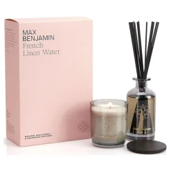 French Linen Water Candle & Diffuser Gift Set