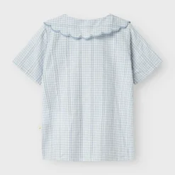 Frill Collar Check Shirt