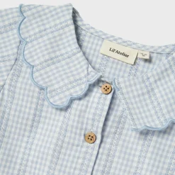 Frill Collar Check Shirt