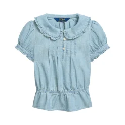 Hot POLO RALPH LAUREN Frill Peplum Polo Shirt 4-6 Years