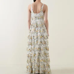 Hot MUNTHE Fruma Silk Floral Tiered Dress