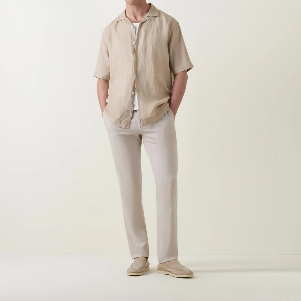 Outlet BOGGI MILANO Garment-Dyed Linen Shirt