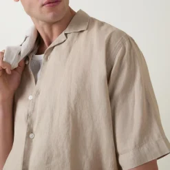 Outlet BOGGI MILANO Garment-Dyed Linen Shirt