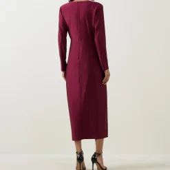 Gathered Draped Fitted Dress