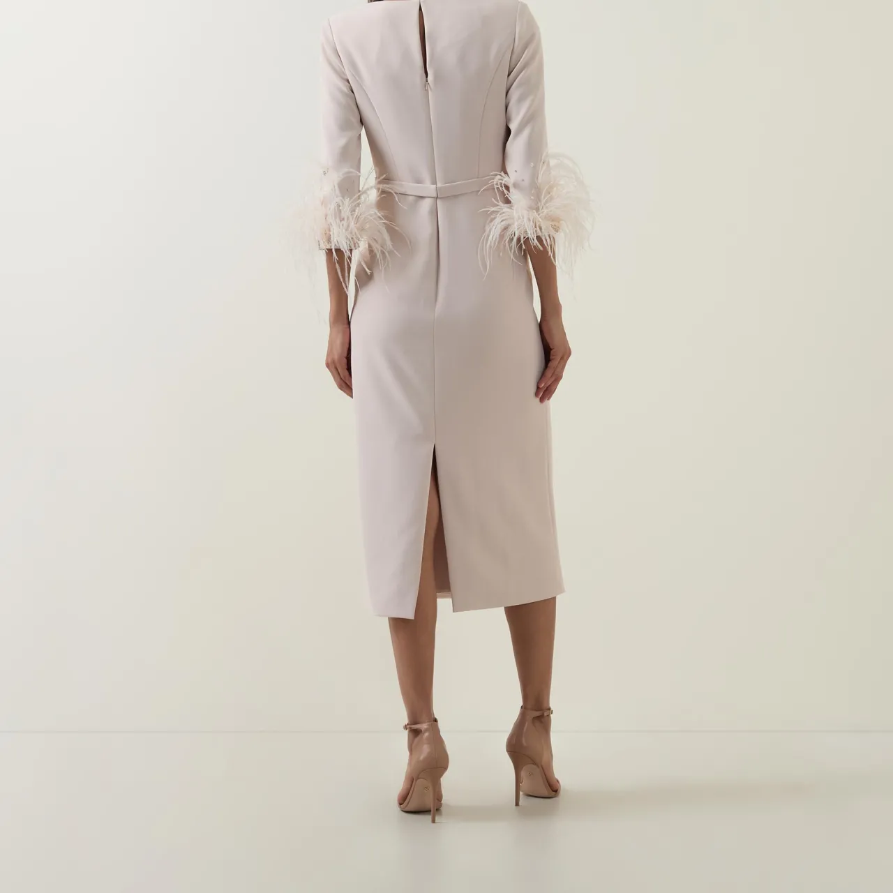 Best COUTURE CLUB Gathered Feather-Trim Dress