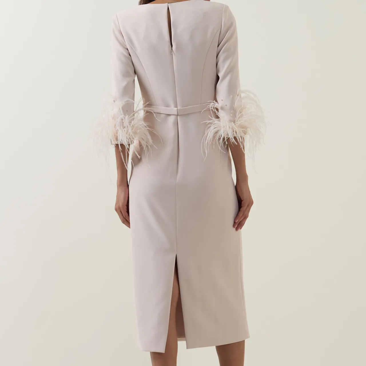 Best COUTURE CLUB Gathered Feather-Trim Dress