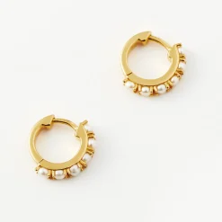 Gemstone Pearl Earrings