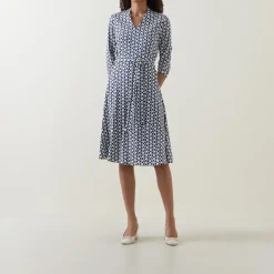 Geometric Belted Dress