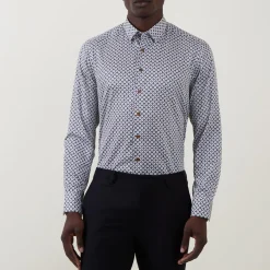 Clearance BUGATTI Geometric Diamond Print Shirt