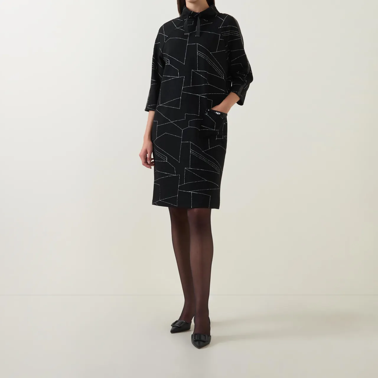 Hot JOSEPH RIBKOFF Geometric Print Dress