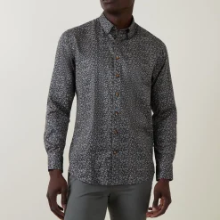 Best BUGATTI Geometric Print Shirt