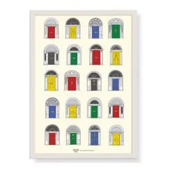 Best CLOVER RUA Georgian Doors Framed Print