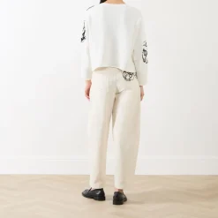 Fashion MAX&CO Ghiaia Flower Cropped Sweater