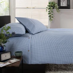 Best THE LYNDON COMPANY Gingham Duvet Set Blue/White