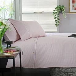 Online THE LYNDON COMPANY Gingham Duvet Set Rose/White