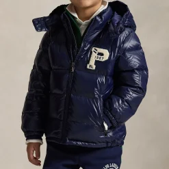 Sale POLO RALPH LAUREN Glossed Hooded Down Puffer Jacket 3-7 Years