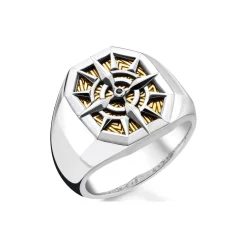 Gold Plated Compass Ring