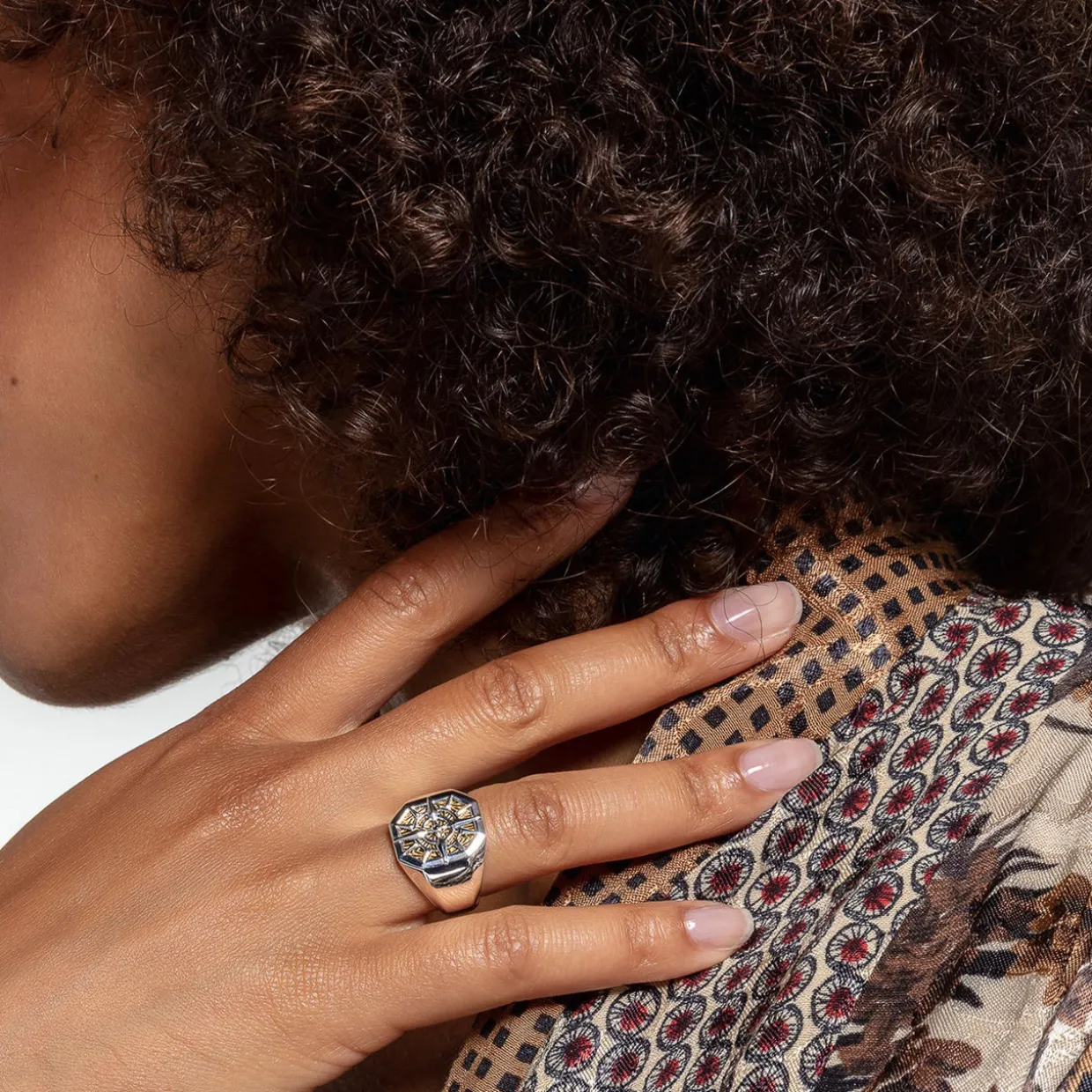 Gold Plated Compass Ring