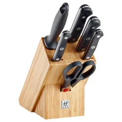 Hot ZWILLING J.A. HENCKELS Gourmet 7 Piece Natural Bamboo Knife Block Set