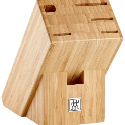 Hot ZWILLING J.A. HENCKELS Gourmet 7 Piece Natural Bamboo Knife Block Set