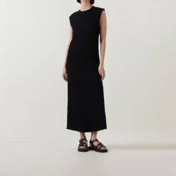 Discount SELECTED FEMME Haley Side Slit Flared Dress