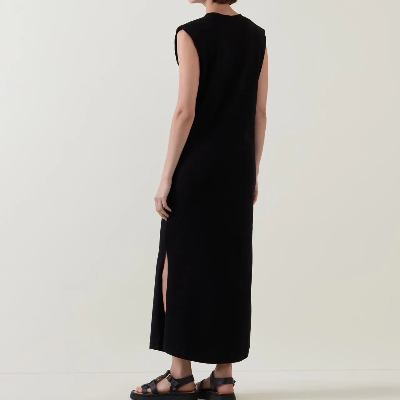 Discount SELECTED FEMME Haley Side Slit Flared Dress