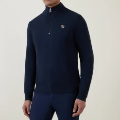 Hot PS PAUL SMITH Half-Zip Zebra Sweater