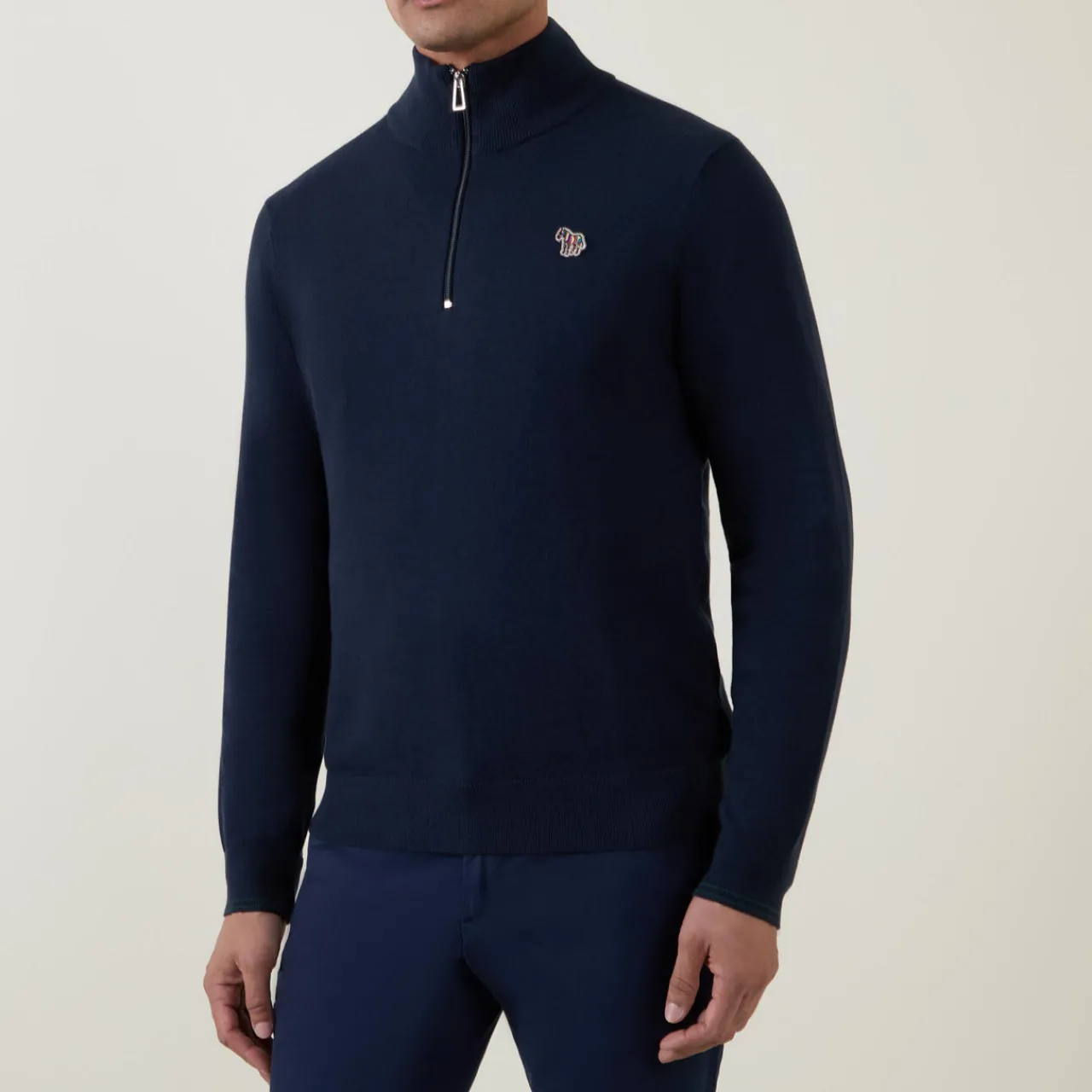 Hot PS PAUL SMITH Half-Zip Zebra Sweater