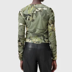Discount ALLSAINTS Hanako Botanical Mesh Top