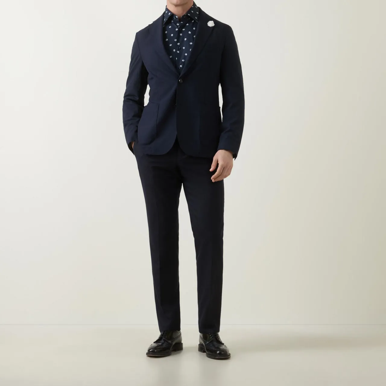 Hot BOSS Hanry Seersucker Single-Breasted Blazer