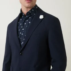 Hot BOSS Hanry Seersucker Single-Breasted Blazer