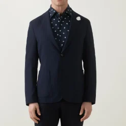 Hanry Seersucker Single-Breasted Blazer