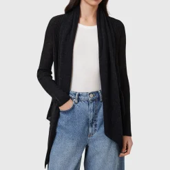 New ALLSAINTS Harper Draped Open-Front Cardigan
