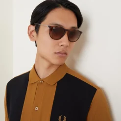 Havana Erika Pilot Patterned Sunglasses  Brown