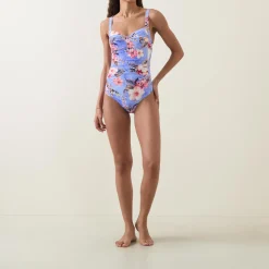 New SEA LEVEL Hawaii Ruched Floral Swimsuit