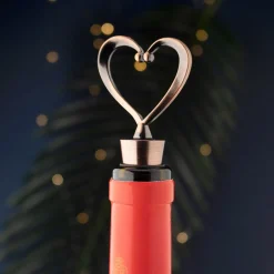 Heart Two-Piece Wine Stopper Set Copper