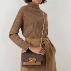 Heather Logo Canvas Shoulder Bag