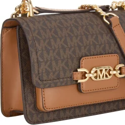 Heather Logo Canvas Shoulder Bag