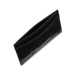 High Shine Croc-Effect Cardholder