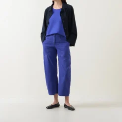 High-Rise Barrel Leg Trousers