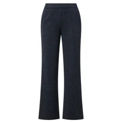 High-Rise Check Wide Leg Trousers