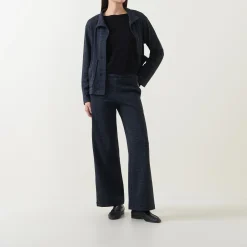 High-Rise Check Wide Leg Trousers