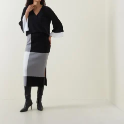 Sale JOSEPH RIBKOFF High-Rise Colour-Block Pencil Skirt