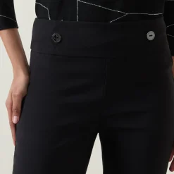High-Rise Cropped Straight Leg Trousers