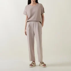 New JOSEPH RIBKOFF High-Rise Pleated Straight Leg Trousers