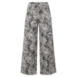 High-Rise Snake Cropped Jeans