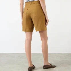 High-Rise Twill Shorts