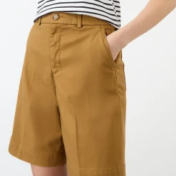 High-Rise Twill Shorts