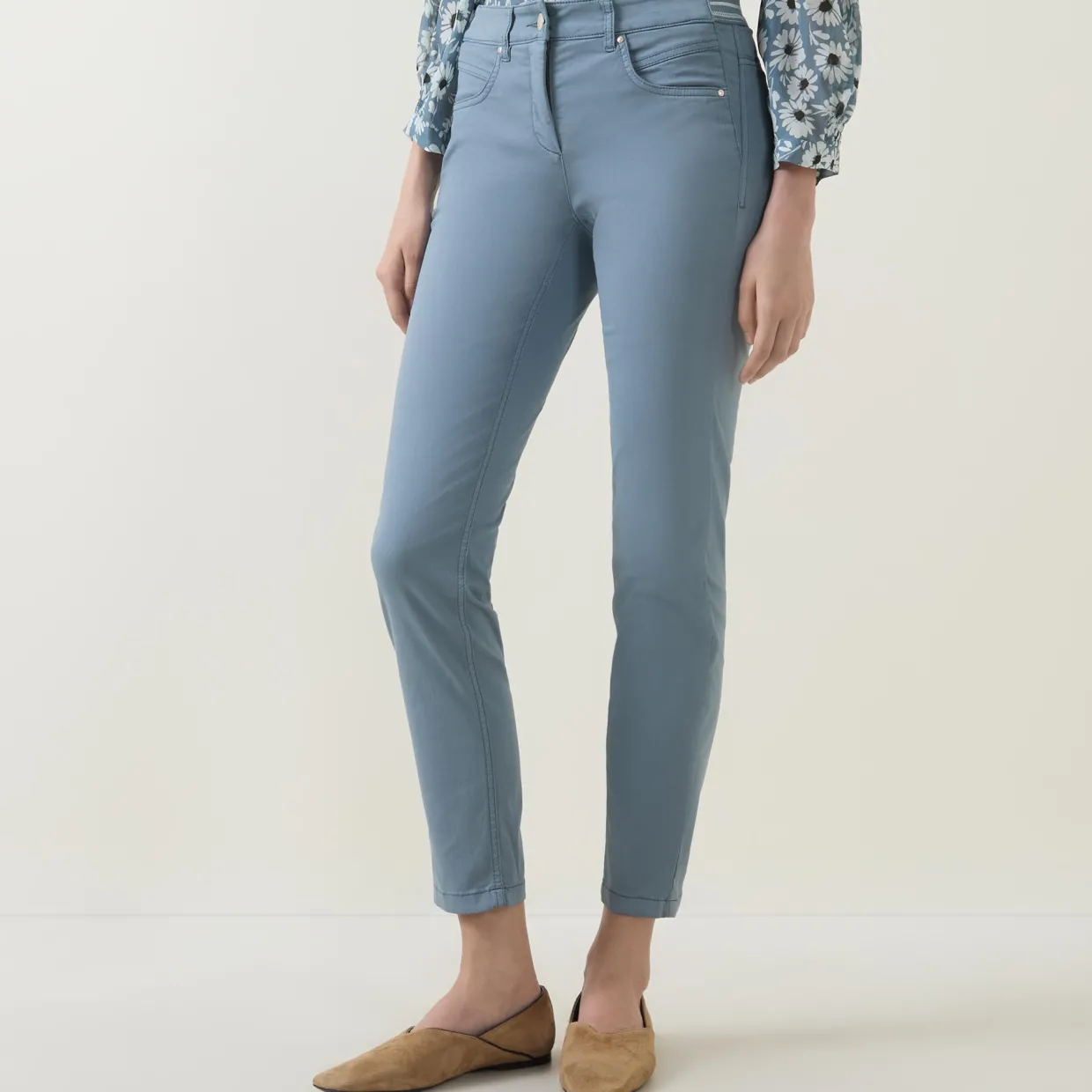 High-Stretch Straight Leg Jeans